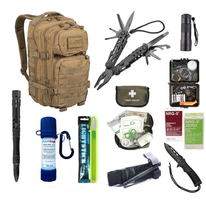 Large bug out bag basic complete survival backpack emergency kit