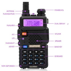 Baofeng Walkie Talkie UV 5R 5W 8W Dual Band Ham Two Way Radio Vhf Uhf FM Radio Handheld Transceiver Hunting 16KM