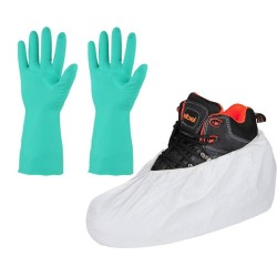 Beschermende handschoenen overschoenen biologisch en chemisch