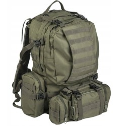 Prepper Defense Pack Assembly Rucksack, großes Hauptfach mit Innentasche vorne und 2 abnehmbaren Seitentaschen