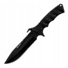 Black g10 combat knife with nylon sheath
