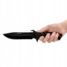 Black g10 combat knife with nylon sheath